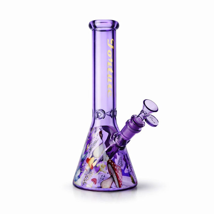 Fortune | 10" Colored 5mm Mushroom Beaker Glass Bong Fortune Purple