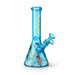 Fortune | 10" Colored 5mm Mushroom Beaker Glass Bong Fortune Blue