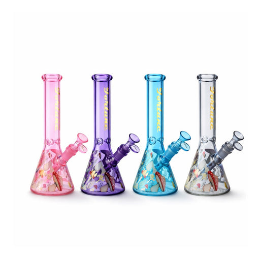 Fortune | 10" Colored 5mm Mushroom Beaker Glass Bong Fortune