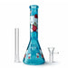 14" 7mm Pink Kitty Graphic Beaker Bong Glass Bong Super Supplys Inc