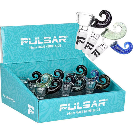 Pulsar | Dichro Horn Bowls 9 Count DISPLAY - Assorted Colours Bowl · Popper Smoking Cat Distribution(S)