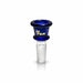 Fortune | Gold Logo 14mm Heavy Duty Glass Bowl Piece Bowl · Popper Fortune Blue
