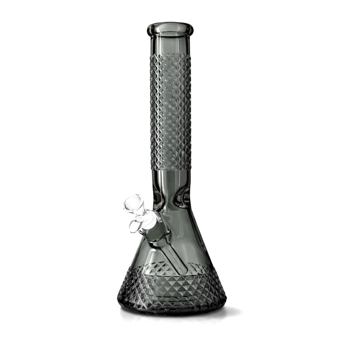 12.5” Diamond Beaker Bong – 7mm Thick Glass w/ Gift Box Glass Bong Super Supplys Inc Black