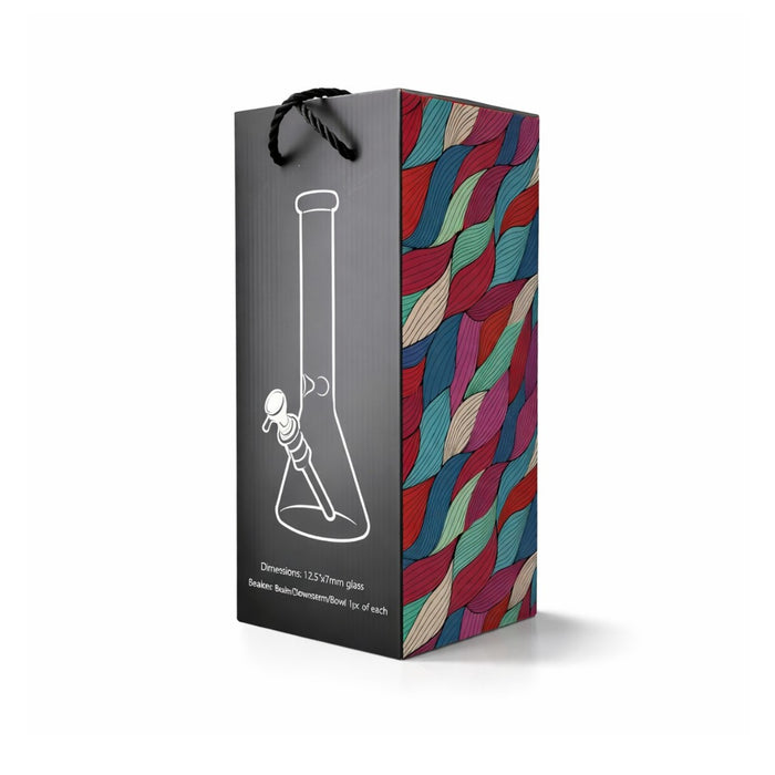 12.5” Diamond Beaker Bong – 7mm Thick Glass w/ Gift Box Glass Bong Super Supplys Inc