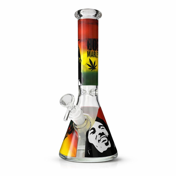 Vibe Series 10” Graphic Beaker Bong Glass Bong Super Supplys Inc Reggae Gradient Portrait