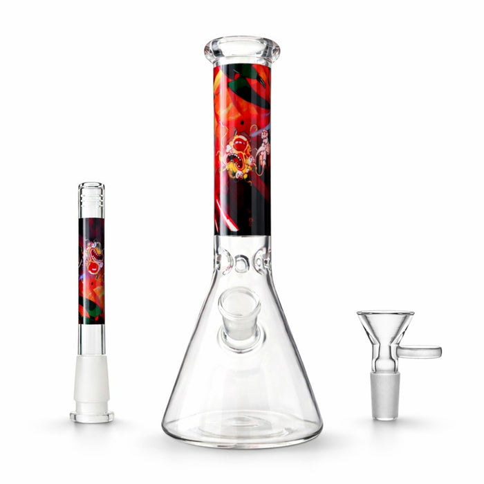 Portal Series 10” Graphic Beaker Bong Glass Bong Super Supplys Inc