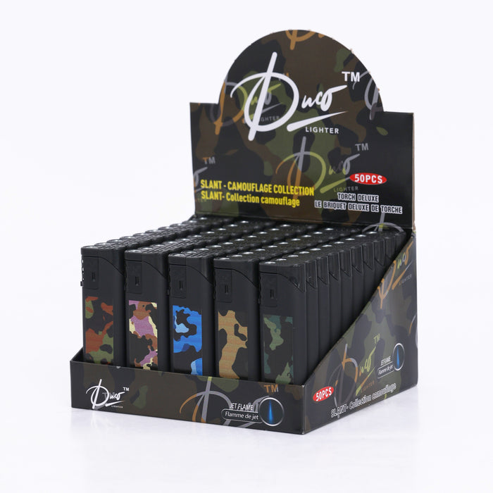 DUCO™ | SLANT – Camouflage Collection Jet Flame Lighter (Display of 50)