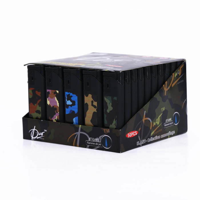 DUCO™ | SLANT – Camouflage Collection Jet Flame Lighter (Display of 50)