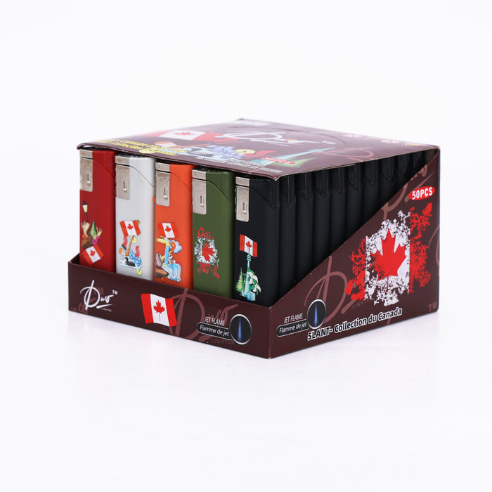 DUCO™ | SLANT – Canada Collection Jet Flame Lighter (Display of 50) Torch ONE TRADING