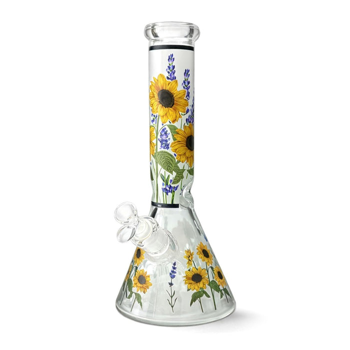 12.5” 7mm Luminous Bloom Beaker Bong Glass Bong Super Supplys Inc Floral