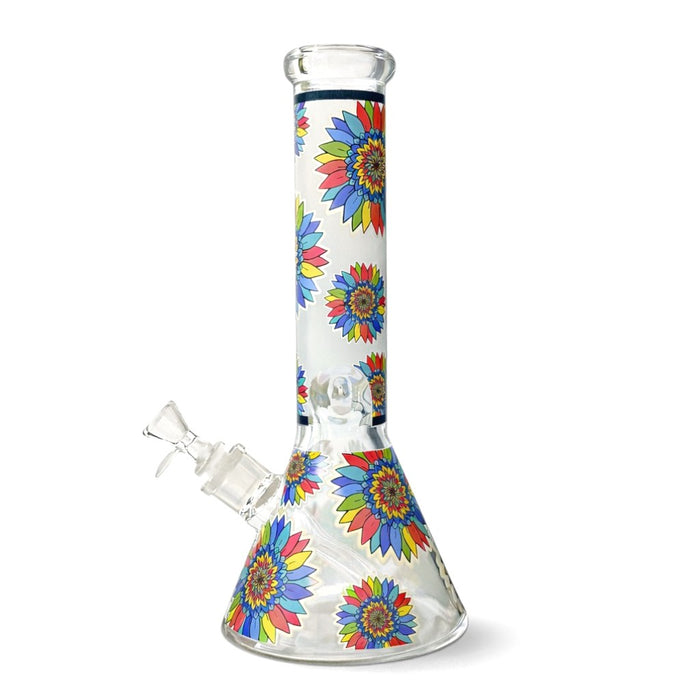 12.5” 7mm Luminous Bloom Beaker Bong Glass Bong Super Supplys Inc