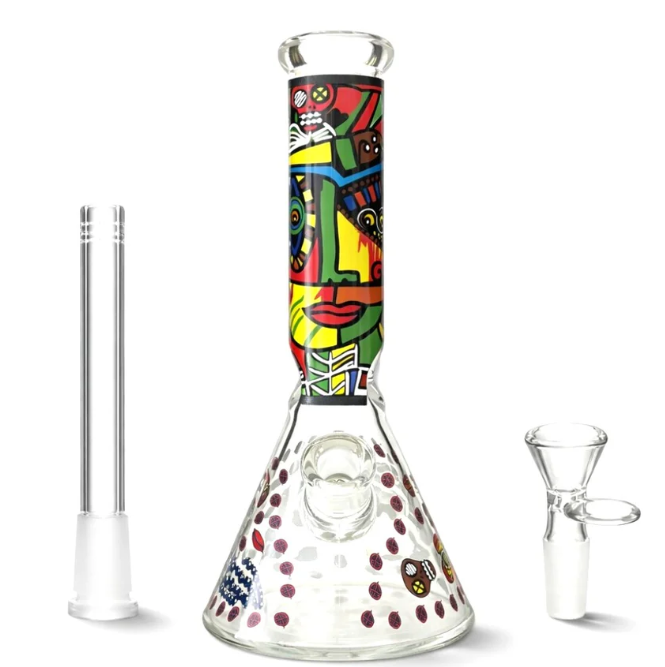 Urban Glyph 12.5” 7mm Designer Beaker Bong Glass Bong Super Supplys Inc