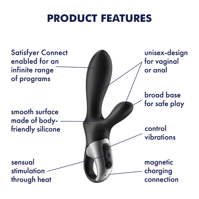 Satisfyer Heat Climax+ Black Vibrator JAL