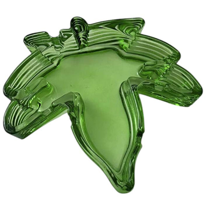 5“*5” Leaf Design Glass Ashtray Glass Ashtray Super Supplys Inc