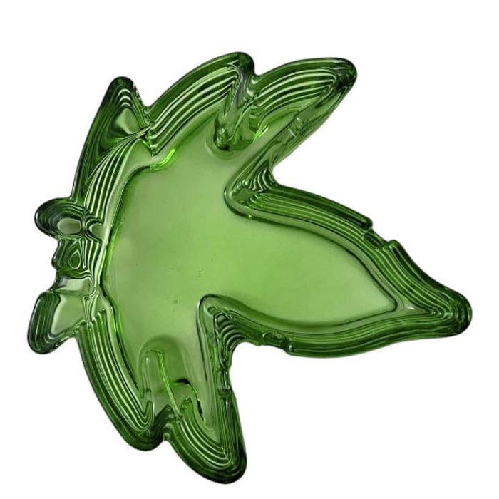 5“*5” Leaf Design Glass Ashtray Glass Ashtray Super Supplys Inc