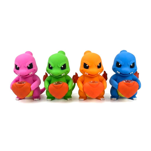 5.75” Heart Chamber Silicone Waterpipe-Assorted Colours Silicone Pipe Super Supplys Inc