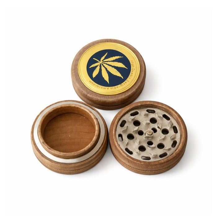Bamboo Tobacco Grinder – 3-Part-6CT In A Display Display Pack Super Supplys Inc