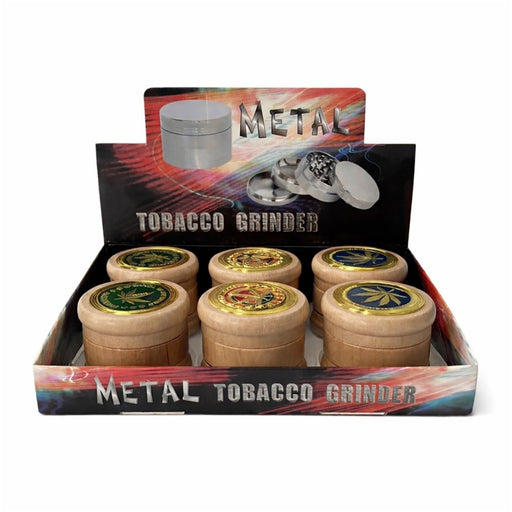 Bamboo Tobacco Grinder – 3-Part-6CT In A Display Display Pack Super Supplys Inc