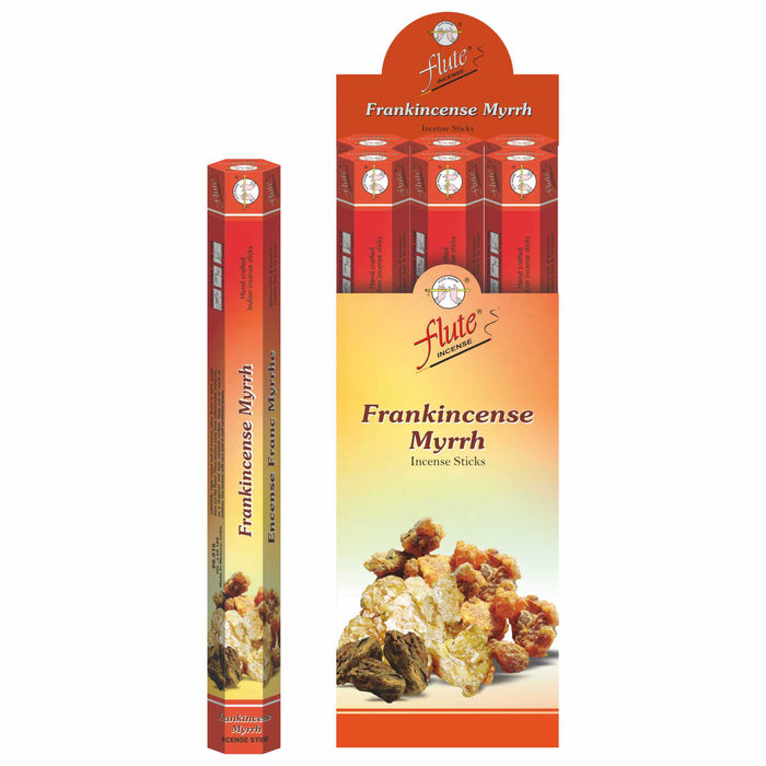 Flute | Incense Sticks- 9" Incense SunGlow Frankincense Myrrh