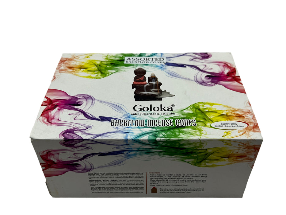 Goloka | Assorted Backflow Incense Cones 1.5" Incense SunGlow