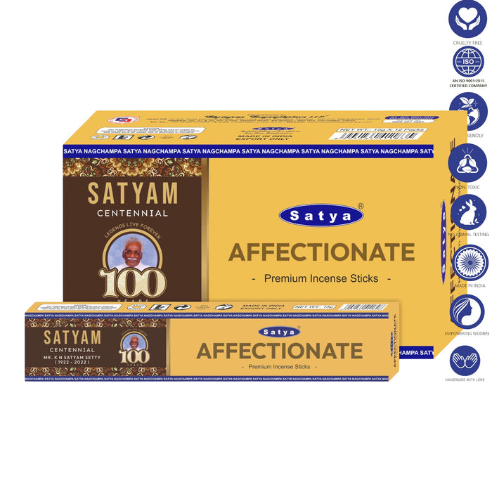Satya | Incense Sticks 15g Incense SunGlow Affectionate Satyam Premium