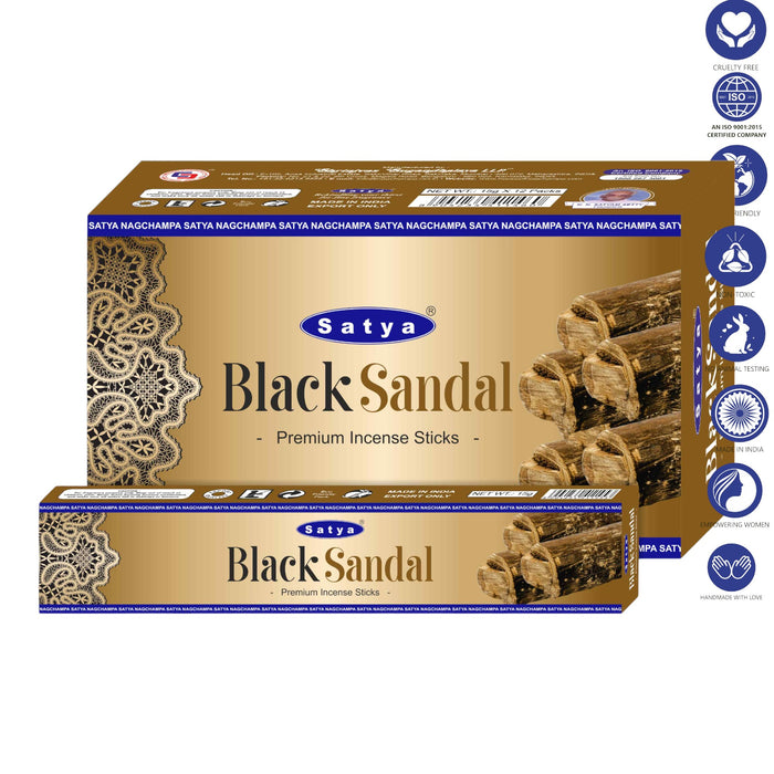 Satya | Incense Sticks 15g Incense SunGlow Black Sandal Premium
