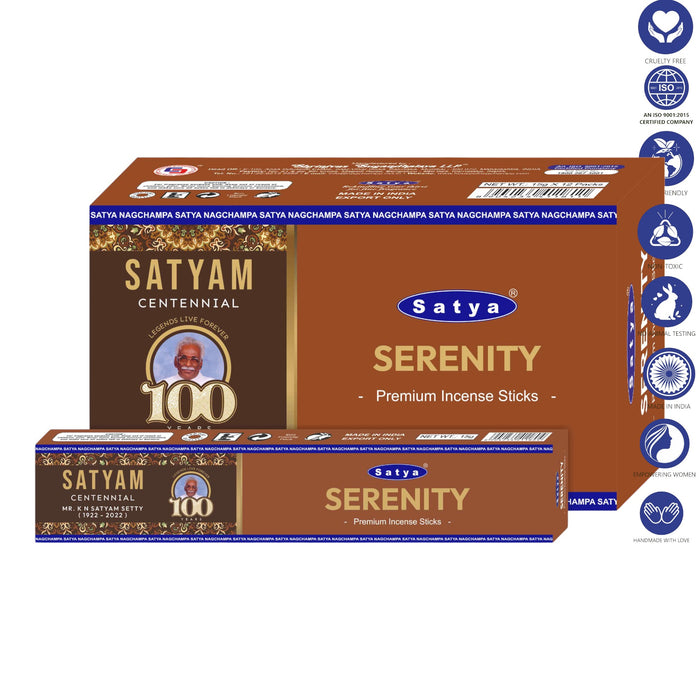 Satya | Incense Sticks 15g Incense SunGlow Serenity Satyam Premium
