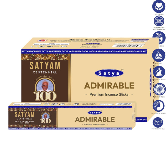 Satya | Incense Sticks 15g Incense SunGlow Admirable Satyam Premium