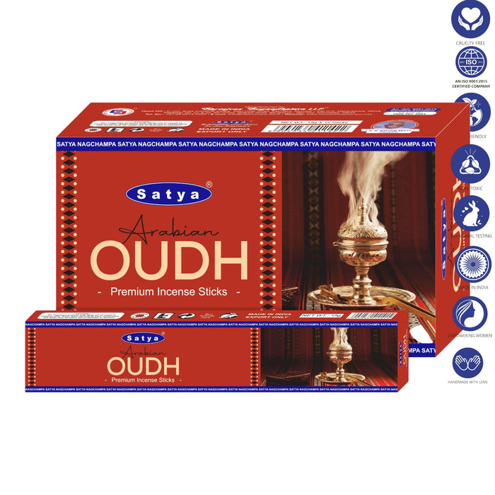 Satya | Incense Sticks 15g Incense SunGlow Arabian Oudh Premium