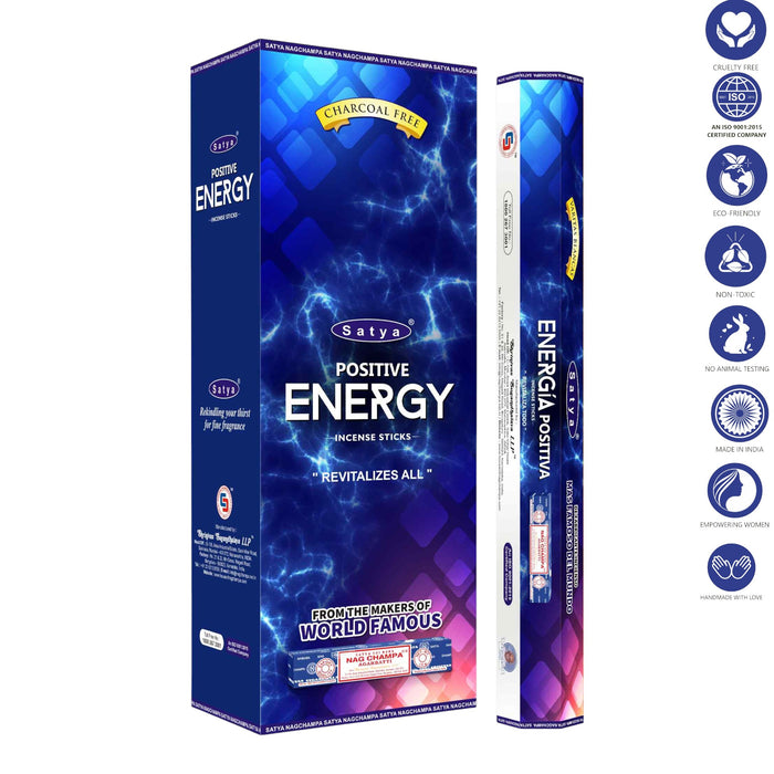Satya Egyptian Musk Hexagonal Incense Sticks 9" Incense SunGlow Satya Positive Energy Hexagonal Incense Sticks 9"