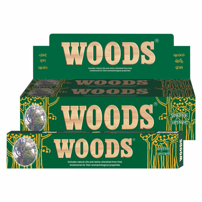 Woods Incense Stick 15 Sticks 9`` Incense SunGlow