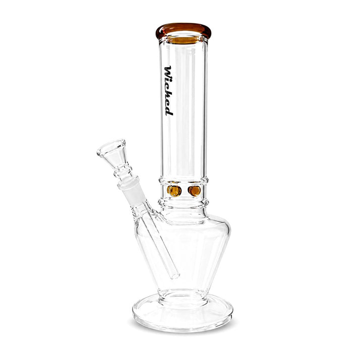 Wicked | 10" 4mm Glass Beaker Bong-4 Colours Assorted Glass Bong Super Supplys Inc