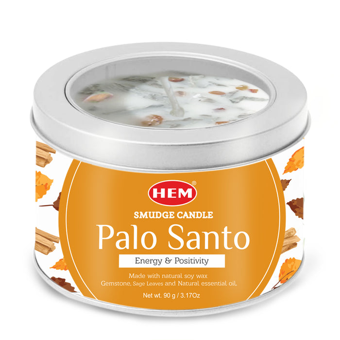 HEM | Smudge Candle Natural Soy Wax Candle SunGlow Palo Santo