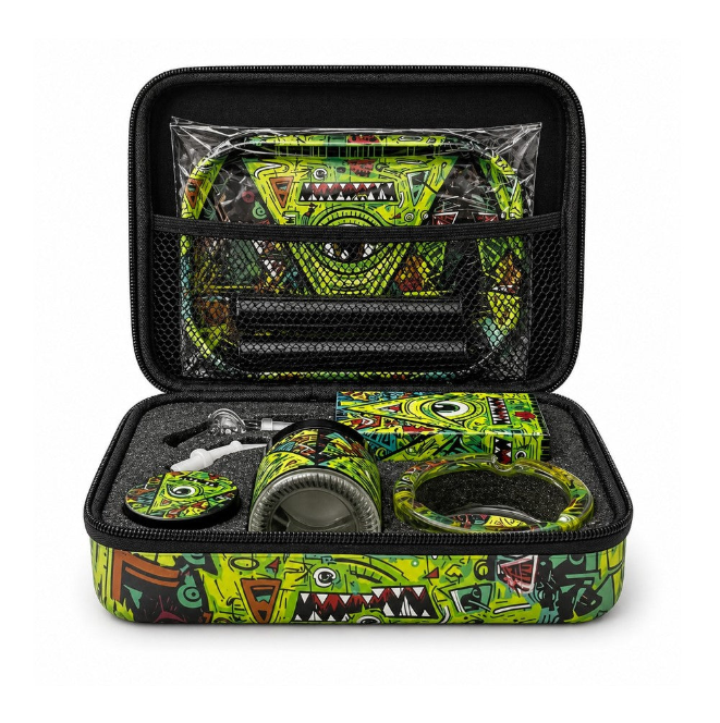 Juicy Box Smoking Set- Neon Triangle Terror Bundle Super Supplys Inc