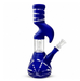 10" Splashguard Zong Glass Perc- 8 Assorted Colours Glass Bong Super Supplys Inc Blue
