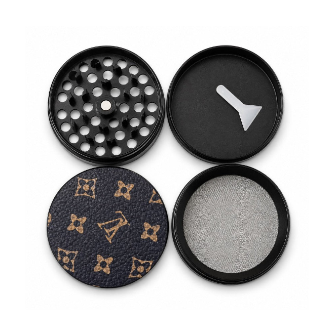 Luxury Design 63mm Zinc 4 Pcs Grinder-6 Pcs In A Display Display Pack Super Supplys Inc