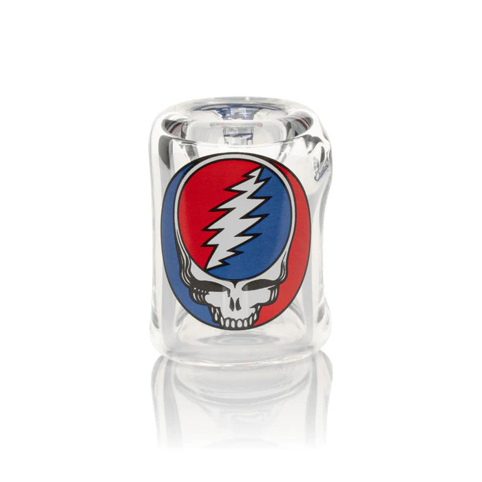 Grateful Dead x GEAR Premium® | 5.5" Steal Your Face Sherlock Hand Pipe In Collectible Tin Glass Pipe West Coast Gifts