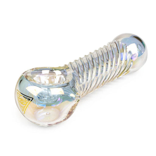 Red Eye Tek® | 4.5" Metallic Terminator Finish Big Twister Hand Pipe Glass Pipe West Coast Gifts Rainbow