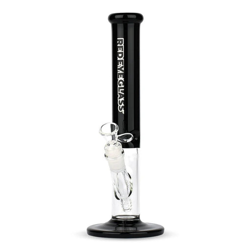 Red Eye Glass® | 11.5" Tall Black Frontside Straight Tube Glass Bong West Coast Gifts