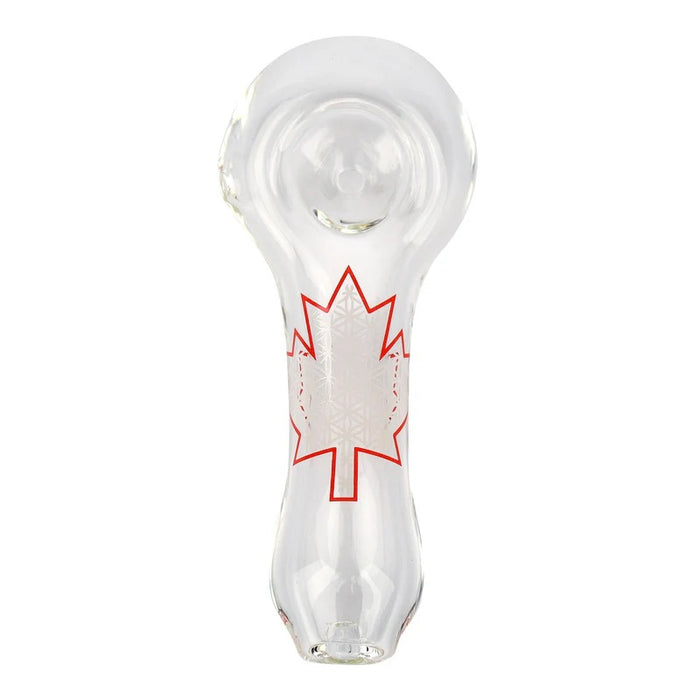 Bongjour!™ | 3.75" Clear Hand Pipe w/Decal (Assorted Decal 8 Pack) Glass Pipe West Coast Gifts