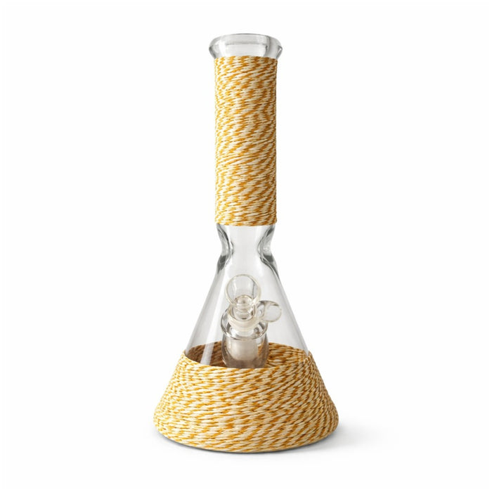 Braided Grip 12.5” 7mm Beaker Bong Glass Bong Super Supplys Inc Brown