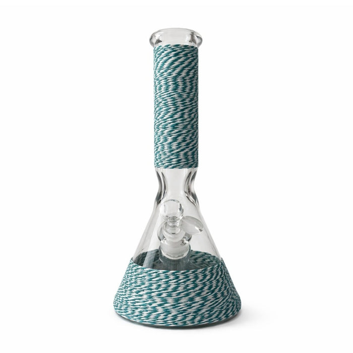 Braided Grip 12.5” 7mm Beaker Bong Glass Bong Super Supplys Inc Blue