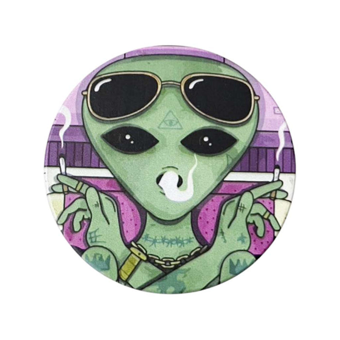 63mm*42mm Alien Lounge Grinder -Assorted-6 Pcs/Display Display Pack Super Supplys Inc