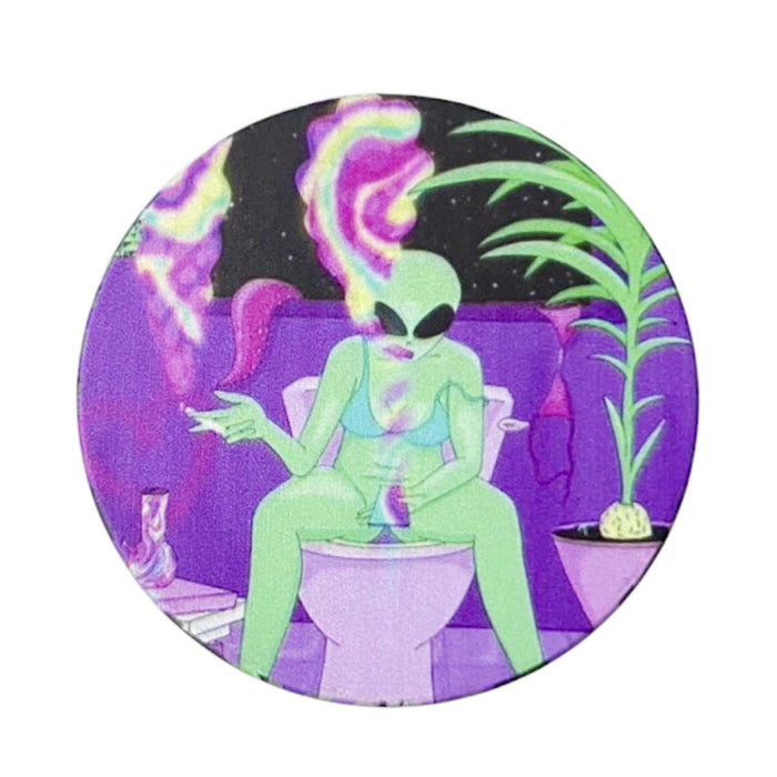 63mm*42mm Alien Lounge Grinder -Assorted-6 Pcs/Display Display Pack Super Supplys Inc