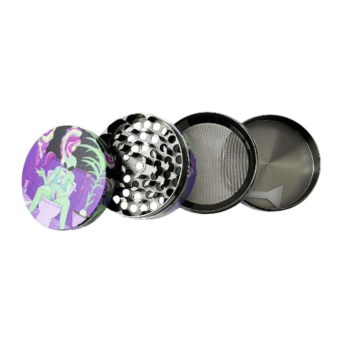63mm*42mm Alien Lounge Grinder -Assorted-6 Pcs/Display Display Pack Super Supplys Inc