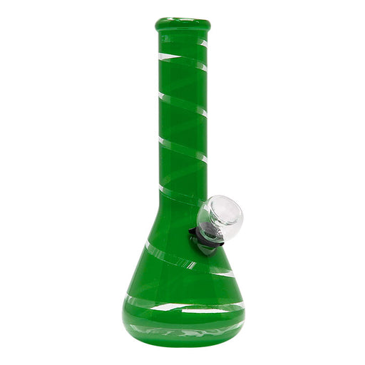 7" Colored Ribbon Mini Glass Bong - New Glass Bong Maple Craft Inc Green