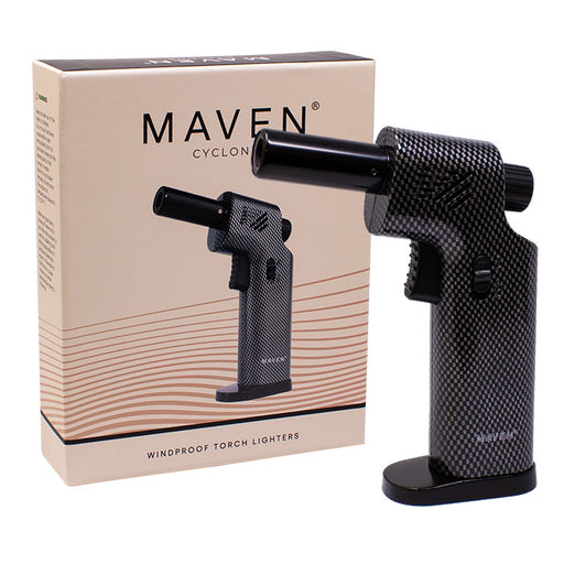 Maven | Cyclone Windproof Torch Lighters -Single Torch Maple Craft Inc Carbon Fiber