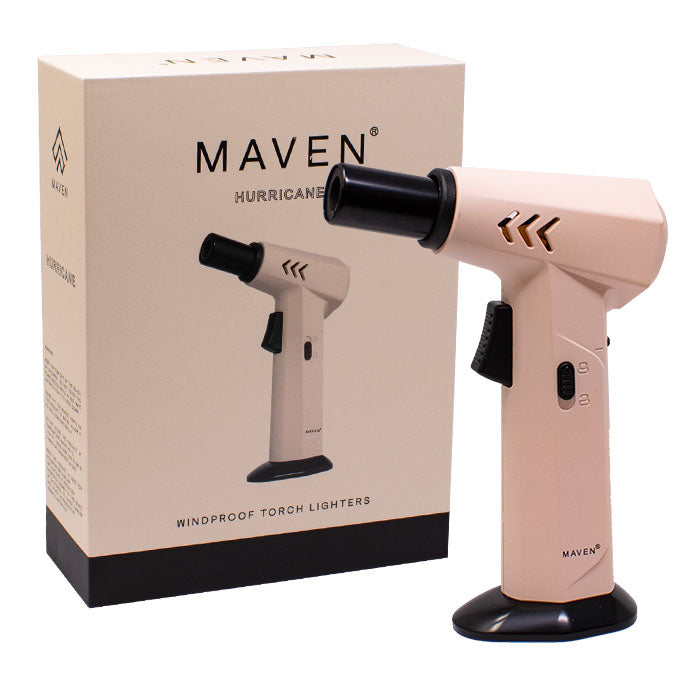Maven | Hurricane Torch Lighters -Single Torch Maple Craft Inc Beige