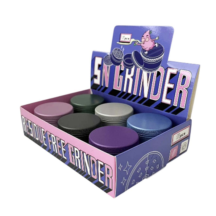 Cloud Clean 55mm – Residue-Free Aluminum Grinder Set -Assorted-6 Pcs/Display Display Pack Super Supplys Inc