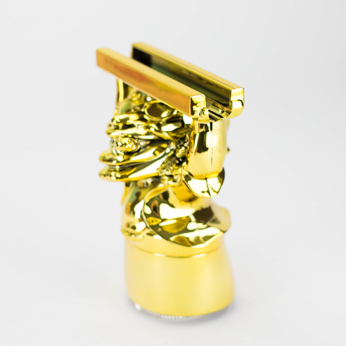 Smoke Island | 102mm Gold Metal Grinder 4-Part (GS 2803) – Display / 6 Pack Display Pack LEHIGH WHOLESALE